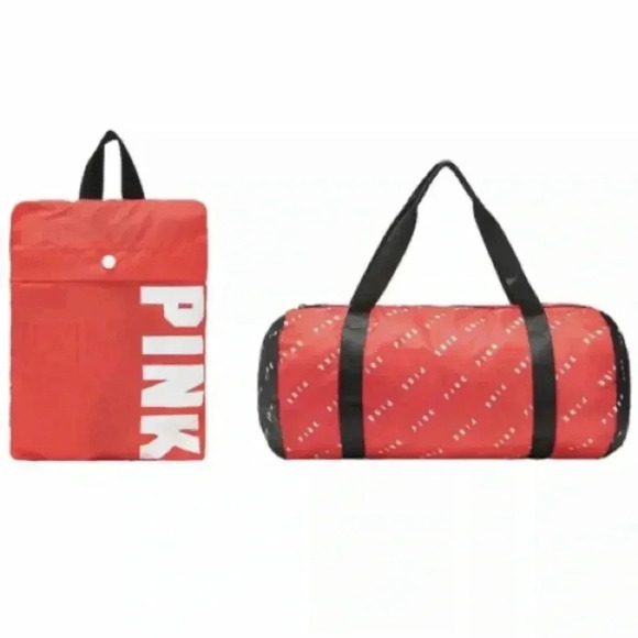 PINK Victoria's Secret Red Duffel Bag - Picture 2 of 3